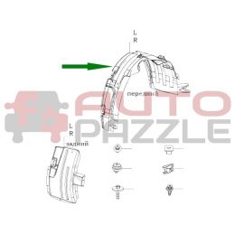 Подкрылок передний правый