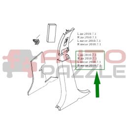 Накладка центральной стойки правая
