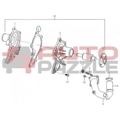Прокладка насоса водяного (помпы)