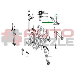 Ремень безопасности задний центральный